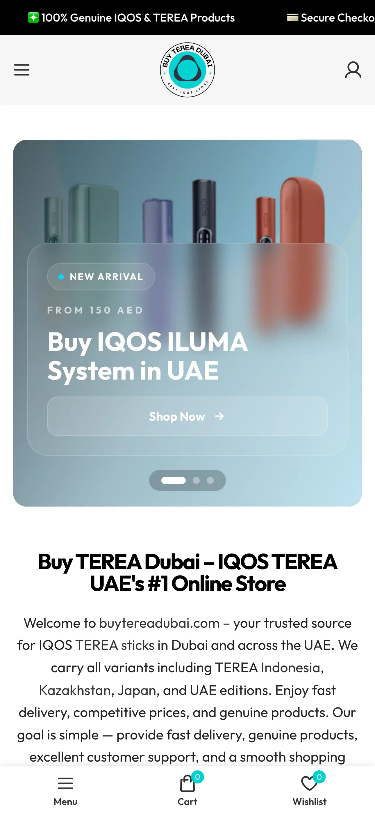 Buy Terea Dubai mobile storefront
