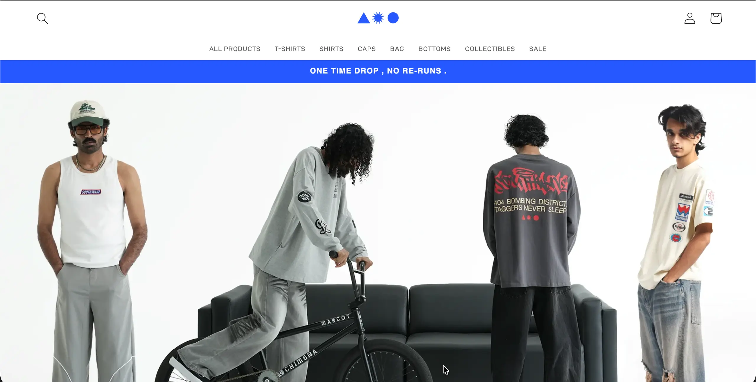 SOUTH WAVE online store design by Brandonic
