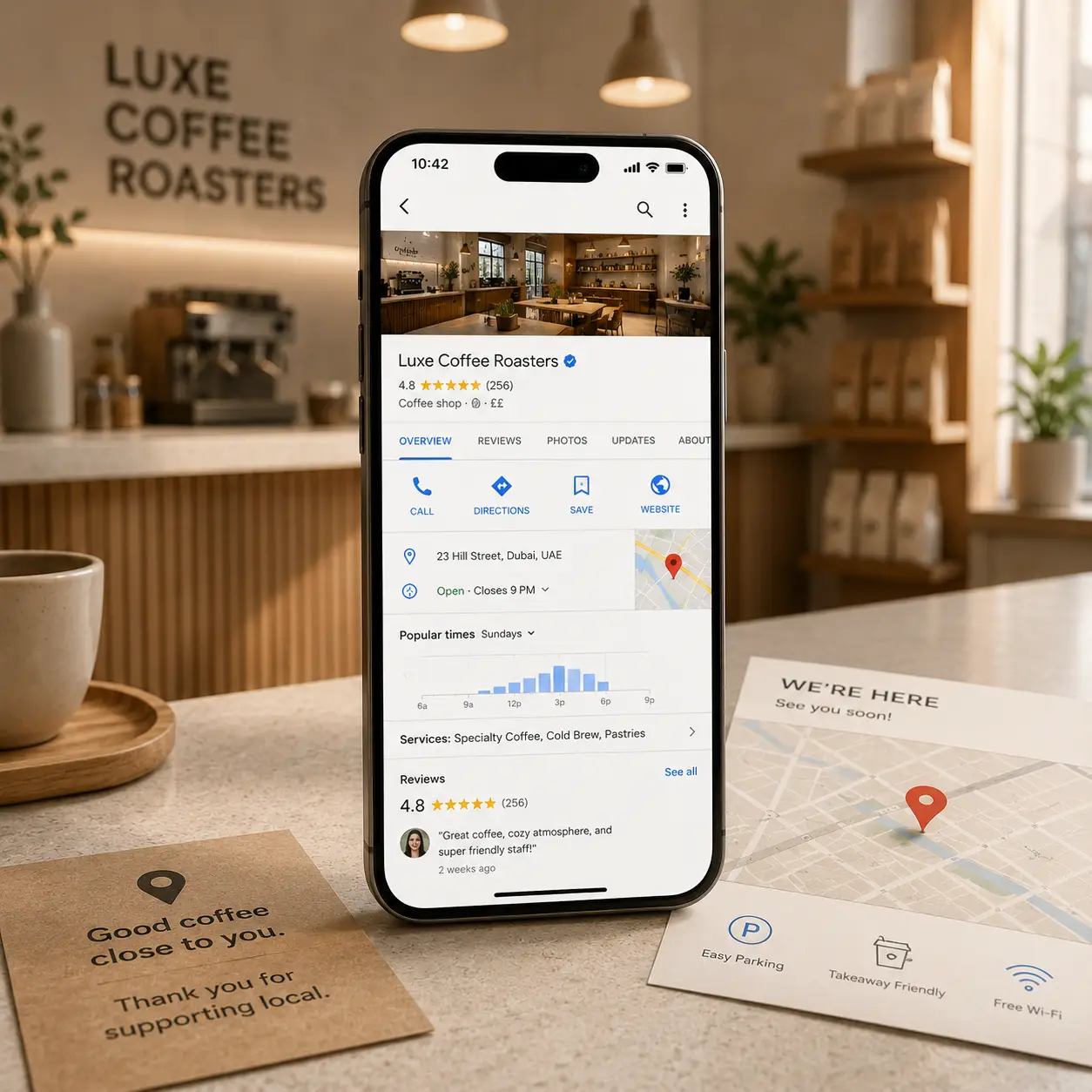 Local SEO visibility and search growth interface