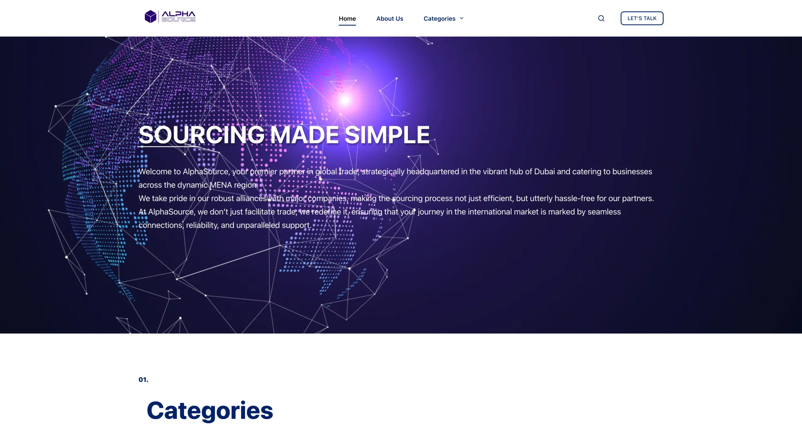 AlphaSource website design project by Brandonic Dubai
