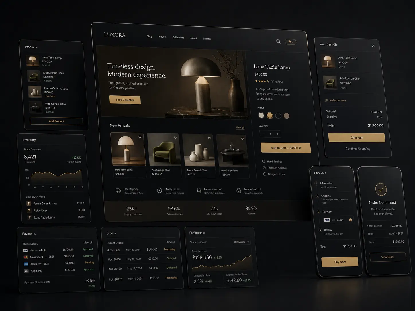 E-commerce storefront interface for a Dubai online store