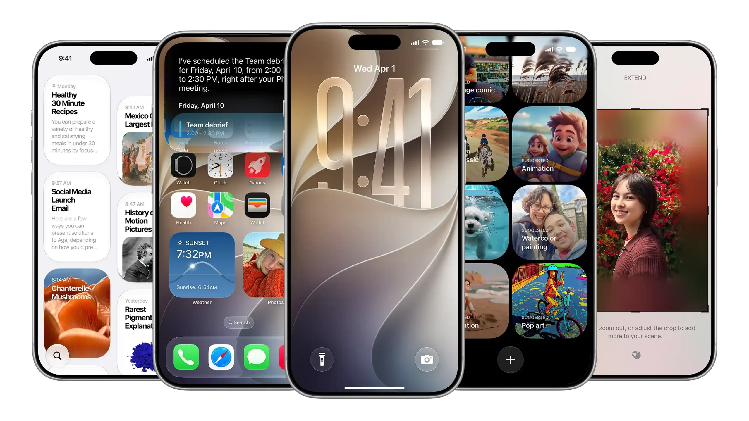 iOS app interface showcase